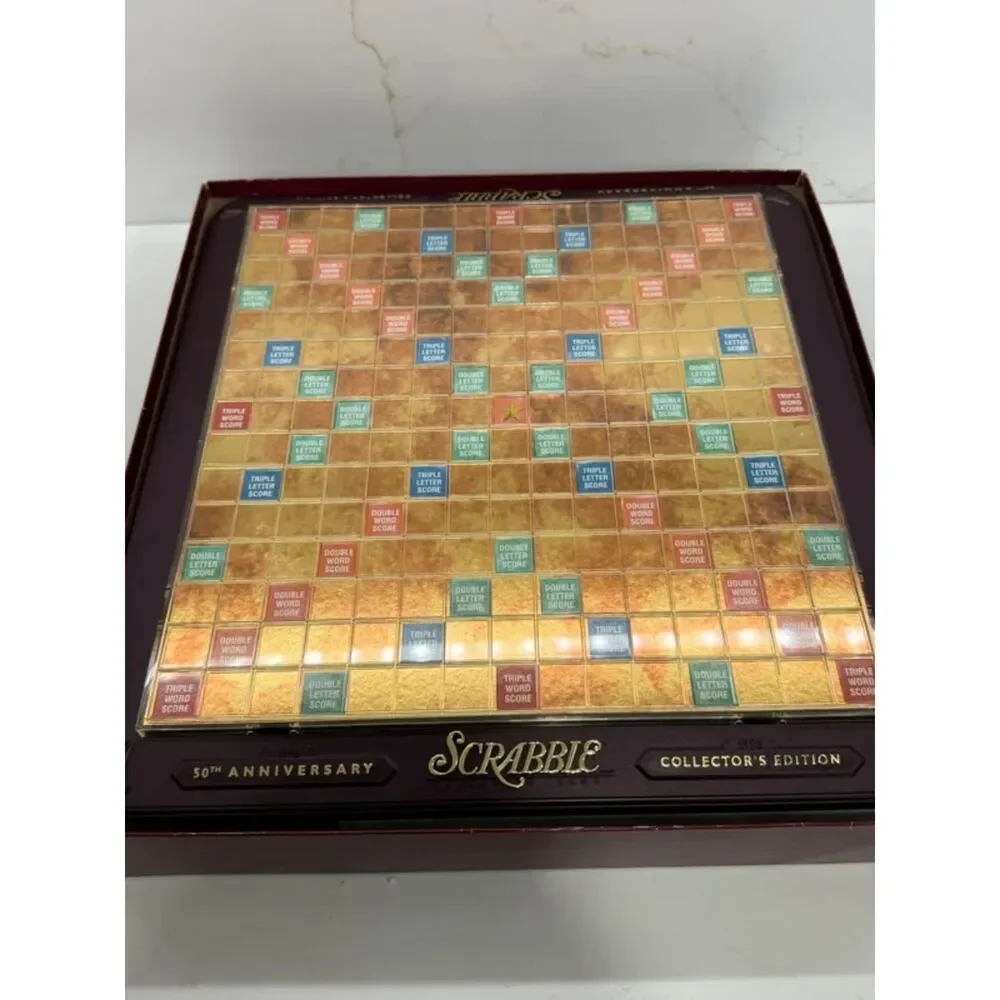 Scrabble 50th Anniversary Collector's Edition Crossword Game - Good